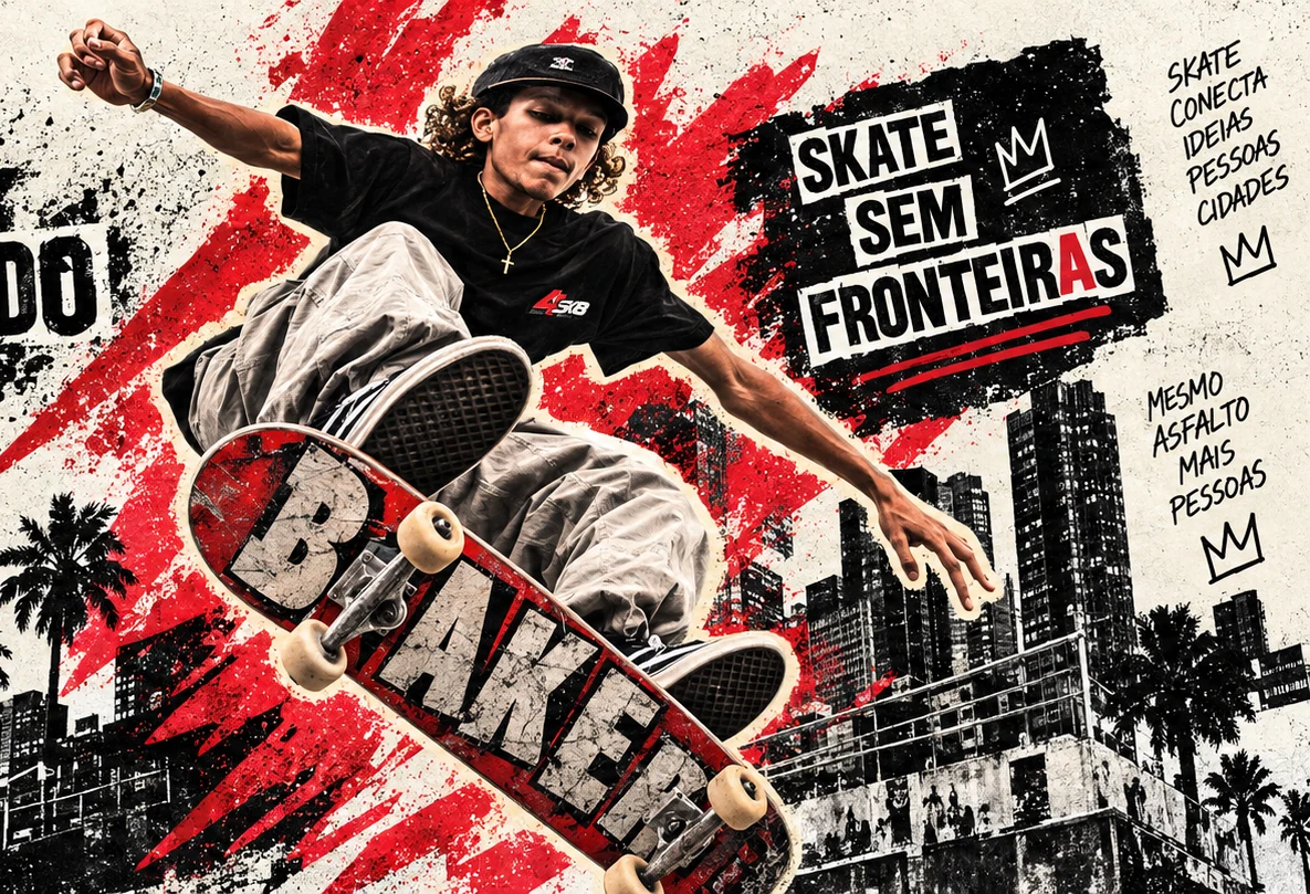 João Henrique em ação com shape Baker
